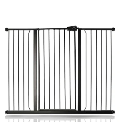Image of Bettacare Child and Pet Gate, 133.2cm 140.8cm, Matt Black, Extra Tall Gate 104cm in Height, Pressure Fit Stair Baby suitable for Dog or Barrier, Easy Installation