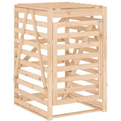 Image of vidaXL Wheelie Bin Storage 84x90x128.5 cm Solid Wood Pine