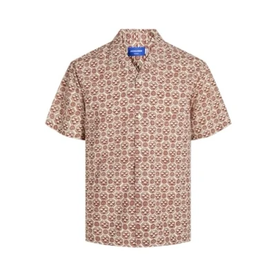 Image of Jack &amp; Jones Jorluke Resort Shirt, Men&#039;s, Size: Small, Maple syrup