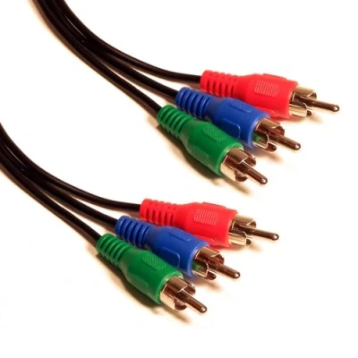 Image of kenable RGB Component Video Lead 3 Phonos To RCA Phono Cable 1m [1 metres]