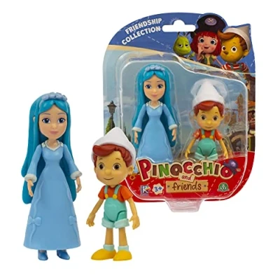Image of Pinocchio and Friends Giochi Preziosi Action Figure Twin Pack The Fairy With Turquoise Hair Figures