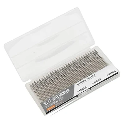 Image of 30Pcs 150 Grit Tip Diamond Grinding Bits Rotary Burr Set Electric Grinder Carving Tools 3mm for Jade Stone Engraving Cutting Glass