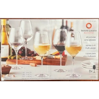 Image of Stolzle Lausitz 8 Piece Set All Purpose Wine Glass 21.7 oz.