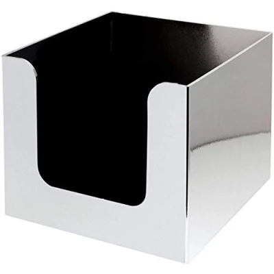 Image of We Can Source It Ltd Napkin Holder Tissue Box Dispenser Chrome Plated Square Hotel Bedroom Reception