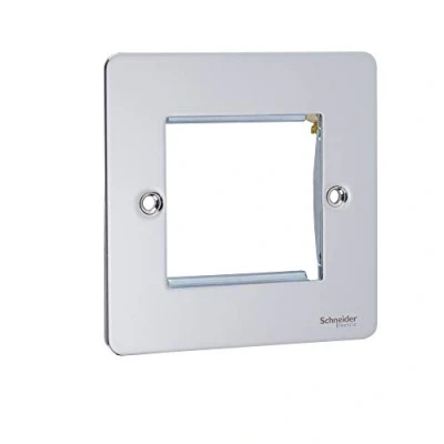 Image of Schneider Electric Ultimate flat plate (UFP) Removable front for ease and efficient decorating. Wiring Devices Polished Chrome GU8260PC