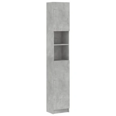 Image of vidaXL Bathroom Cabinet Concrete Grey Engineered Wood Home Indoor Washer Rack
