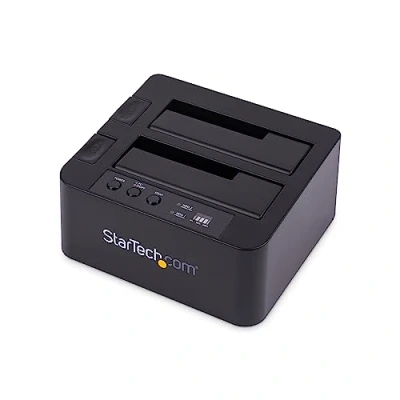 Image of StarTech.com Standalone Hard Drive Duplicator, External Dual Bay USB 3.0 (5 Gbps) / eSATA to 2.5/3.5&quot; SATA III HDD/SSD Cloner/Copier, Disk Docking Station, Cloning/Recovery (SDOCK2U33RE)