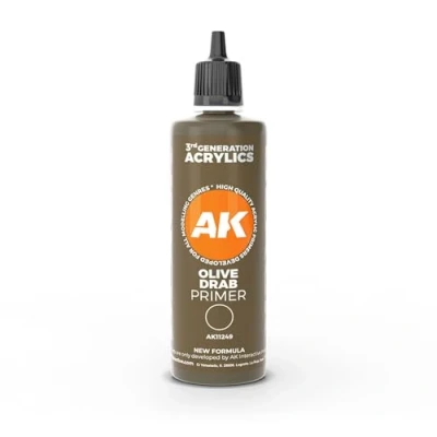 Image of AK Interactive Olive DRAB Surface Primer 100ML 3Gen Paint, Green