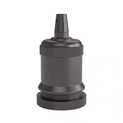 Image of Calex 60W 250V E27 Aluminium Model Peak M 035 Lamp Holder 47mm Diameter Matt Pearl Black