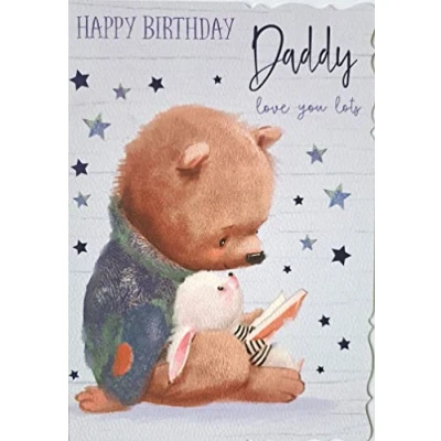 Image of Happy Birthday Daddy Love You Lots. Cute Card Design