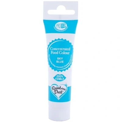 Image of Blue (Sky Blue) ProGel food colouring gel for icing, frosting, buttercream and cake batter