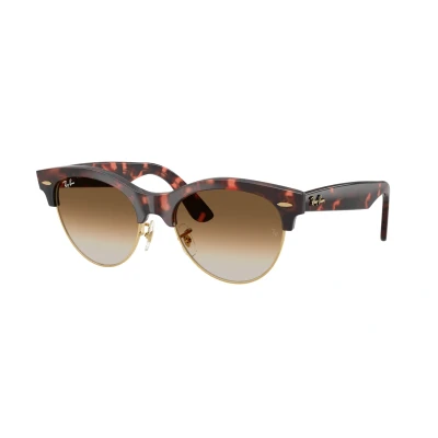 Image of Ray Ban Unisex RB2341 CLUBMASTER WAY 143251 Sunglasses Acetate Havana Brown Squared Normal Shaded