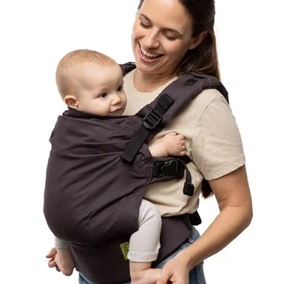 Image of Boba X Baby Carrier Newborn to Toddler Certified Hip Healthy Carriers &amp; Carrier, Micro Adjustable from Newborn, Petite Plus Size 7 45 lbs (Charcoal)