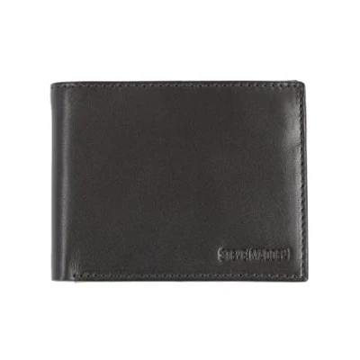 Image of Steve Madden Men&#039;s Leather Wallet Extra Capacity Attached Flip Pockets, Brown (Glove), One Size