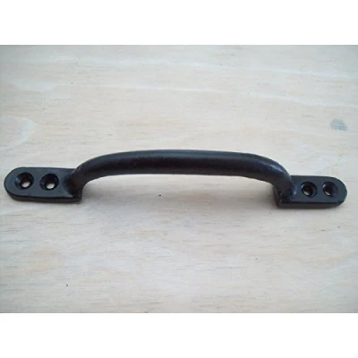 Image of Ironmongery World Wrought Cast Iron Kitchen Cabinet Door Cupboard Drawer D Sash Pull Handles 6&quot; / 150mm Black Antique