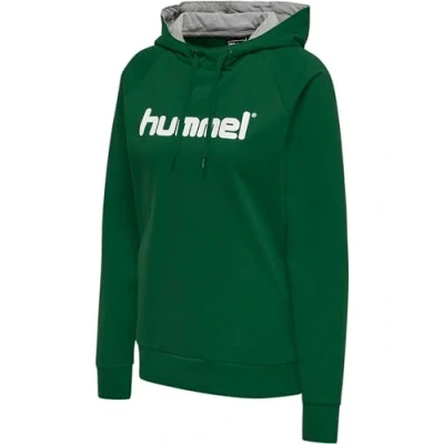 Image of hummel Hmlgo Cotton Logo Women&#039;s Hoodie, womens, Hooded Sweatshirt, 203517 6140, Evergreen, XXL