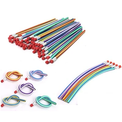Image of AHG 30 Pcs Soft Flexible Bendy Pencils Magic Bend Kids Children School Fun Equipmen