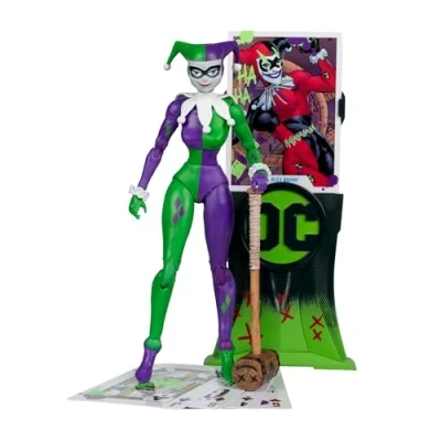 Image of McFarlane DC Multiverse Harley Quinn (Jokerized) Gold Label 7in Action Figure Toys