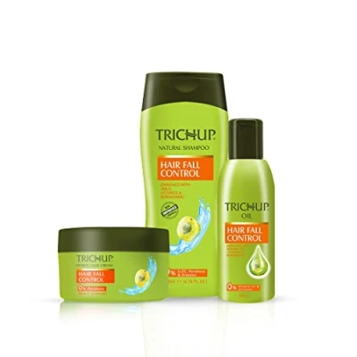Image of Trichup Anti Hair Loss Treatment Kit (Hair Fall Control Oil (200ml), Shampoo Cream (200ml) (PACK OF 3)