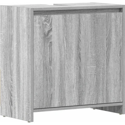Image of vidaXL Bathroom Cabinet Grey Sonoma 60x33x61 cm Engineered Wood