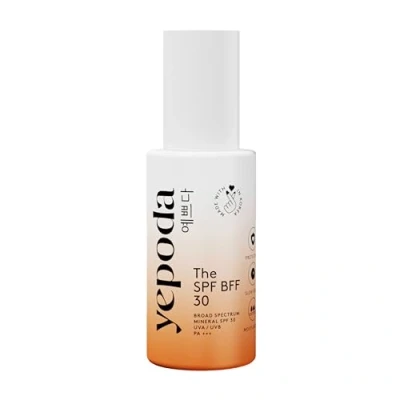Image of Yepoda Tinted Sunscreen The SPF BFF, Day Cream with Sun Protection Factor (SPF 30), Mineral Zinc Moisturizing Aloe Vera and Hyaluronic Acid (50 ml)