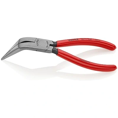 Image of KNIPEX 3871200 Tools Long Nose Pliers Without Cutter, Angled, 8 inches