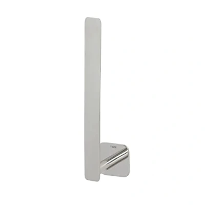 Image of Tiger Colar Spare Toilet Roll Holder, Mounting without Drilling, Stainless Steel Polished, 5 x 24.3 6.9 cm