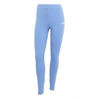 Image of adidas Women&#039;s ESSENTIALS LINEAR COTTON LEGGINGS, blue fusion/white, M