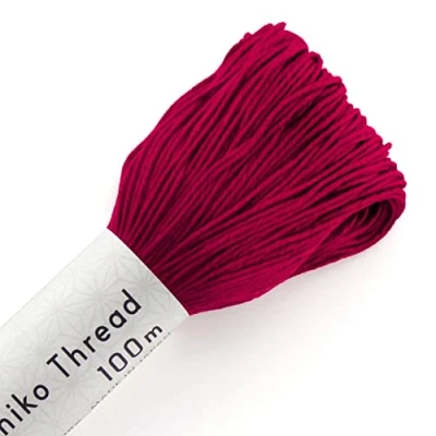 Image of Sashiko Cotton Thread Olympus Japanese Embroidery 104 Crimson Red 100 Metre