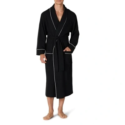 Image of Amazon Essentials Men&#039;s Lightweight Waffle Robe (Available in Big &amp; Tall), Black, M L