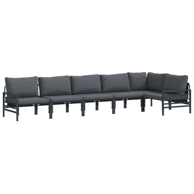 Image of Vidaxl Garden Sofa Set 6 pcs Anthracite Steel
