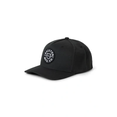Image of Brixton Unisex Adult Crest C Mp Snbk Cap, Washed Black, One Size