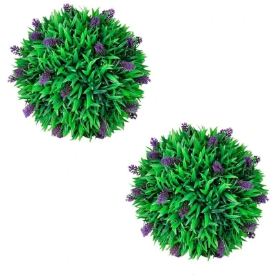 Image of vidaXL Set of 2 Artificial Boxwood Ball with Lavender 30 cm