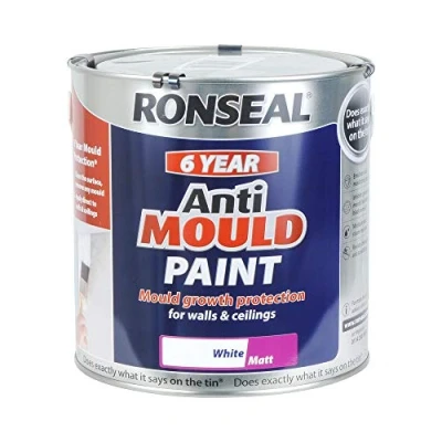 Image of Ronseal 6 Year Anti Mould Paint Matt White 2.5L