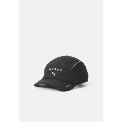 Image of Puma Hyrox Short Visor 5 Panel Unisex Cap, Size: One Size, Black