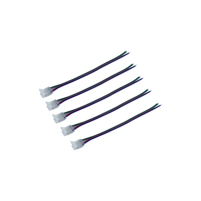 Image of Connector To 150mm Wire Pack of 5 for IP20 12mm Width RGB Strip Integral LED