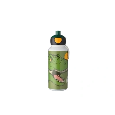 Image of Mepal Drinking Bottle Pop Up Campus Leak Proof Drink For School BPA Free &amp; Dishwasher Safe 400 ml Dino