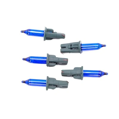 Image of Christmas Concepts® Pack of 5 Blue Push in Spare Bulbs 13v 1.23w 0.095a Replacement