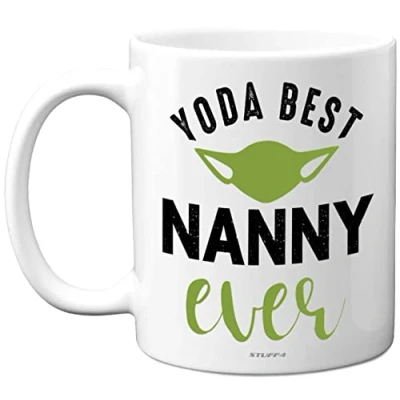 Image of Stuff4 Nanny Birthday Gifts Yoda Best Mugs, Happy Mug, Special Christmas Nan from Grandchildren, Funny Xmas Tea Coffee Cup Cups, 11oz Ceramic Dishwasher Safe Mugs