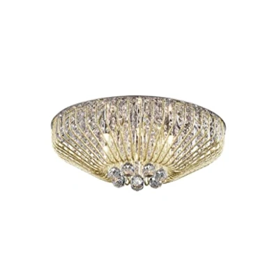 Image of Carlo 6 Light Flush Gold Ceiling Fitting