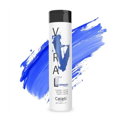 Image of Celeb Luxury Viral Semi Permanent Colorwash Shampoo Extreme Blue 240ml