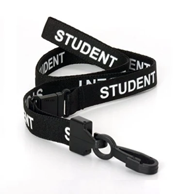 Image of CKB LTD Student LANYARDS Breakaway Safety Lanyard for Schools Neck Strap Swivel Plastic Clip ID Card Holder Pull Quick Release Design (Black, Pack of 10)
