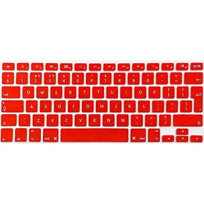 Image of FINDING CASE EU/UK Keyboard Cover for MacBook Pro 13/15 Inch with/without Retina Display&amp; with CD Rom &amp;Older Air 13 A1466/A1369 Adhesive Skin (Red)