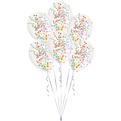 Image of Amscan 9902937 Balloon 6Pk Confetti Kit Asst