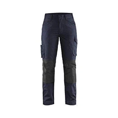 Image of Blaklader 719513308699C46 Women&#039;s Service Stretch Work Trousers, Dark Navy/Black, Size C46