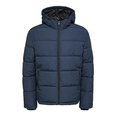 Image of Selected SLHHARRY PUFFER JKT men&#039;s Jacket in Marine