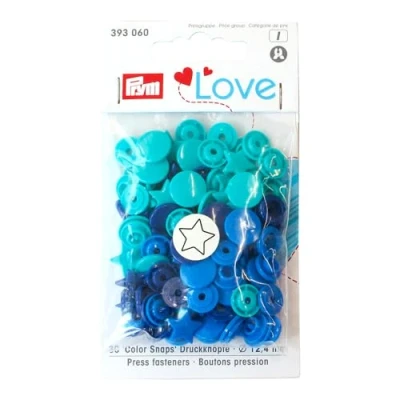 Image of PrymLove Fasteners, Blue, 12 x 7 2 cm