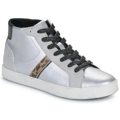 Image of Geox Women&#039;s D Blomiee A Sneaker, Silver Optic White, 2 UK