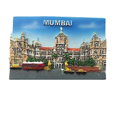 Image of 3D Mumbai India fridge magnet,Home &amp; kitchen decoration magnetic sticker refrigerator magnet tourist souvenir gift