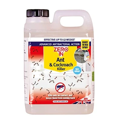 Image of Zero in Anti Bacterial Ant &amp; Cockroach Killer 1.5L Pressure Sprayer, Controls Insects and Kills Germs The Home Garden, Prevent Repeat Reinfestations, Ready To Use